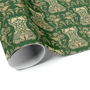 Floral Corset Damask Patroon Cadeaupapier