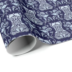 Floral Corset Damask Patroon Cadeaupapier