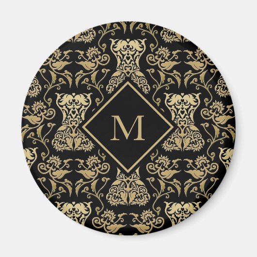 Floral Corset Damask Patroon Magneet (Voorkant)