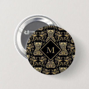 Floral Corset Damask Patroon Ronde Button 5,7 Cm