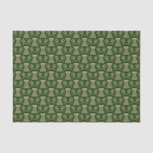 Floral Corset Damask Patroon Tissuepapier