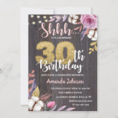 Floral Cotton Surprise 30e anniversaire Invitation (Devant)