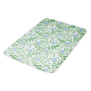 Floral Country-achtige Blue White Periwinkle Patte Badmat