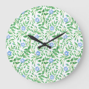 Floral Country-achtige Blue White Periwinkle Patte Grote Klok