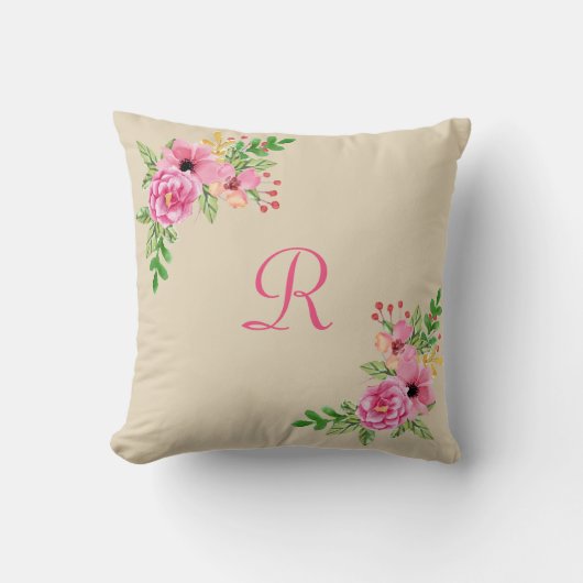 Floral Coussin personnalisé (Recto)