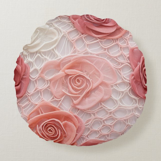 Floral Coussin rond (Devant)
