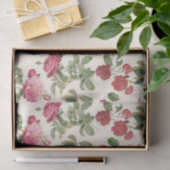  Floral Cream Pink Rose Tissuepapier (Geschenk)