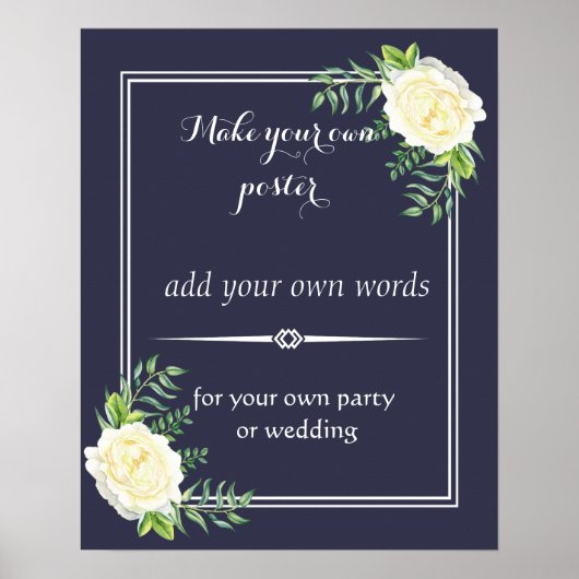 Floral Créez votre propre affiche (Devant)