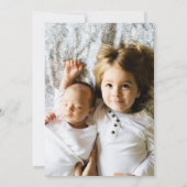 Floral Crest Baby Girl Faire-part de naissance (Dos)