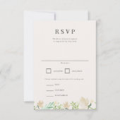 Floral Crest Bruiloft RSVP (Voorkant)