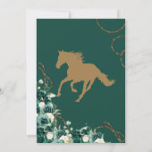 Floral Crest Emerald Green Charro Quinceanera Gown Kaart (Achterkant)