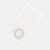 Floral Crest Wedding Monogram Servet (Hoek)