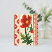 Floral Crewel Embroidery Briefkaart (Staand voorkant)