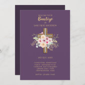 Floral Cross BAUTIZO Bautismo Baptism Programme Programma (Voorkant / Achterkant)