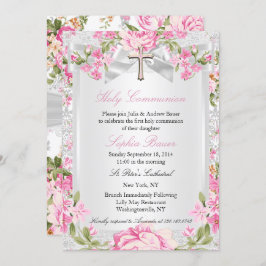  Floral Cross First Community Roze 3 Kaart