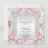  Floral Cross First Community Roze 4 Kaart (Voorkant)