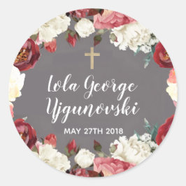 Floral Cross Sticker