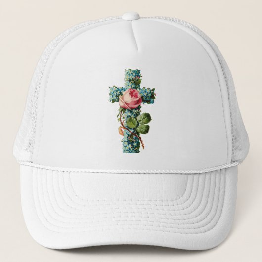 Floral Cross Trucker Pet (Voorkant)