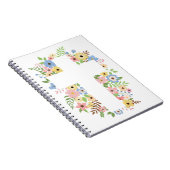 Floral Cross White Spiral Notitieboek (Rechterzijde)