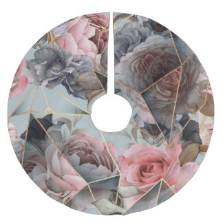 Floral crystal geometrie, waterverf lichte achterg kerstboom rok