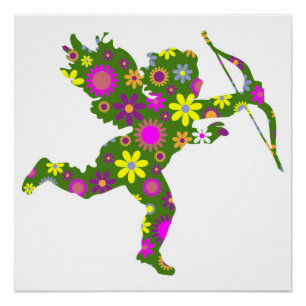 FLORAL CUPID PERFECT POSTER