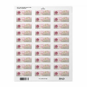 Floral Custom Adresetiketten Etiket (Full Sheet)
