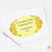 Floral Custom Canning of Soap Label Yellow (Envelop)