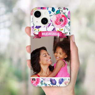  Floral Custom Foto Gift voor Mam Case-Mate iPhone 14 Hoesje