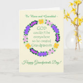 Floral Custom Front Grootouders Dag Bloemenkrans Kaart (Gele Bloem)