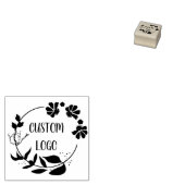 Floral Custom Logo Elegante ronde rubberen stempel (Gestempeld)