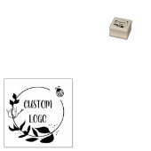 Floral Custom Logo Elegante ronde rubberen stempel (Gestempeld)
