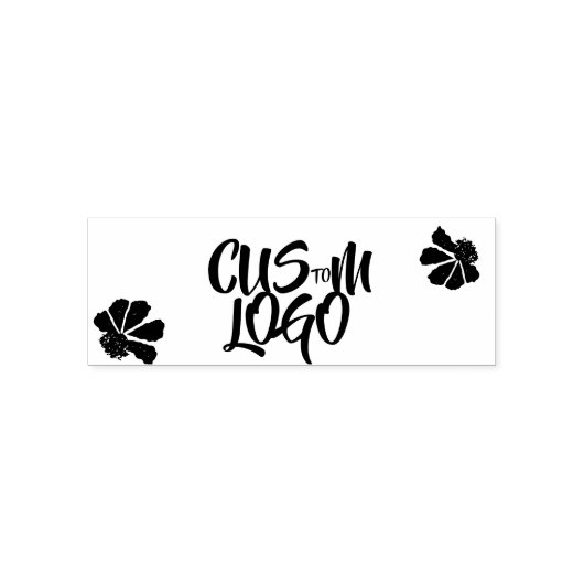 Floral Custom Logo Rubber Stempel (Design)