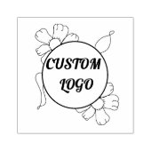 Floral Custom Logo Rubberstempel (Afrduk)
