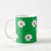 Floral Custom Name Irish Green Koffiemok (Links)