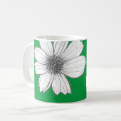 Floral Custom Name Irish green Koffiemok (Voorkant links)