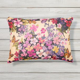 Floral Custom Outdoor Accent Kussen 16 "x 12"