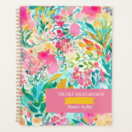 Floral Custom Planner voor Werk of School