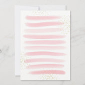 Floral Cute Elephant Girl Baby Shower Invitation (Dos)