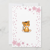 Floral Cute Wild One Tiger 1er Invitation annivers (Dos)