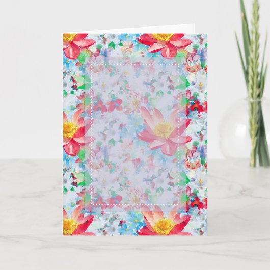 Floral D3 Blank Wenskaart Kaart (Voorkant)