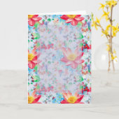 Floral D3 Blank Wenskaart Kaart (Gele Bloem)