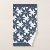 Floral Dahlia Bleu et Blanc (Serviette à main)