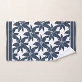Floral Dahlia Bleu et Blanc (Serviette à main)