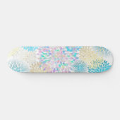 floral dahlia modern patroon skateboard (Horizontaal)