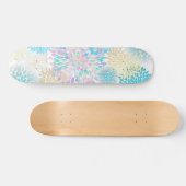 floral dahlia modern patroon skateboard (Horizontaal)