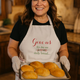 Floral Daily Bread Prayer Standaard Schort