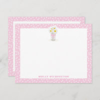 Floral Daises Mason Jar Vaas Girly Stationery