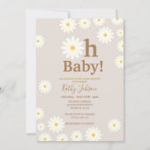 Floral Daisy Bohemian Baby shower Kaart (Voorkant)
