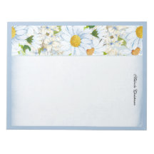 Floral Daisy Dusty Blue Waterverf Name