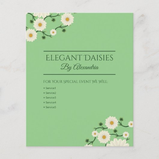 Floral Daisy Event Planner Flyer (Voorkant)
